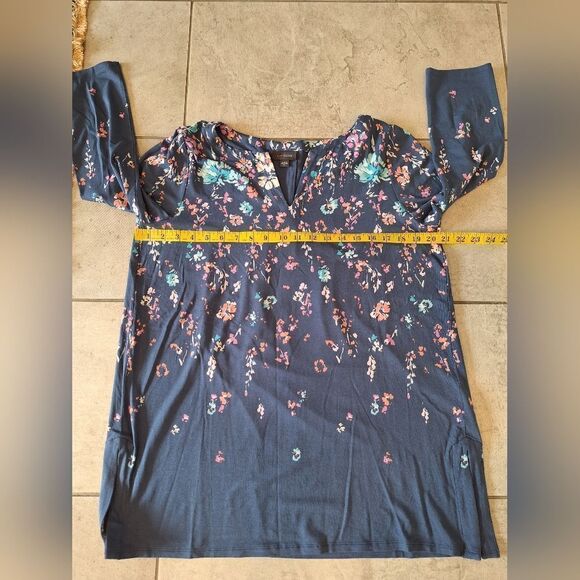 J.Jill blue floral tunic size M - Picture 7 of 7